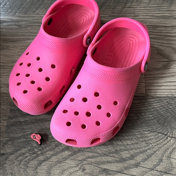 Crocs slide on Pink Clogs women’s size 9 - Picture 3 of 15